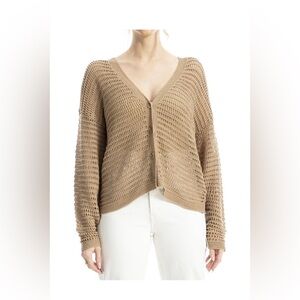 Max Studio Women's Open Weave Cardigan